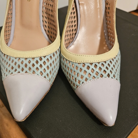 Slingback summer heels. leather shoes. made in Italy .Isabelle Paris size 39.5 - Picture 3 of 6